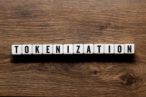 Tokenization - word concept on building blocks, text Stock Photos