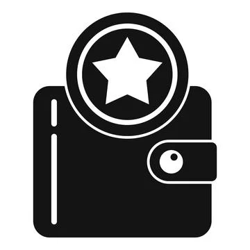 Tokens wallet icon simple vector. Bitcoin cryptocurrency Illustrazione stock