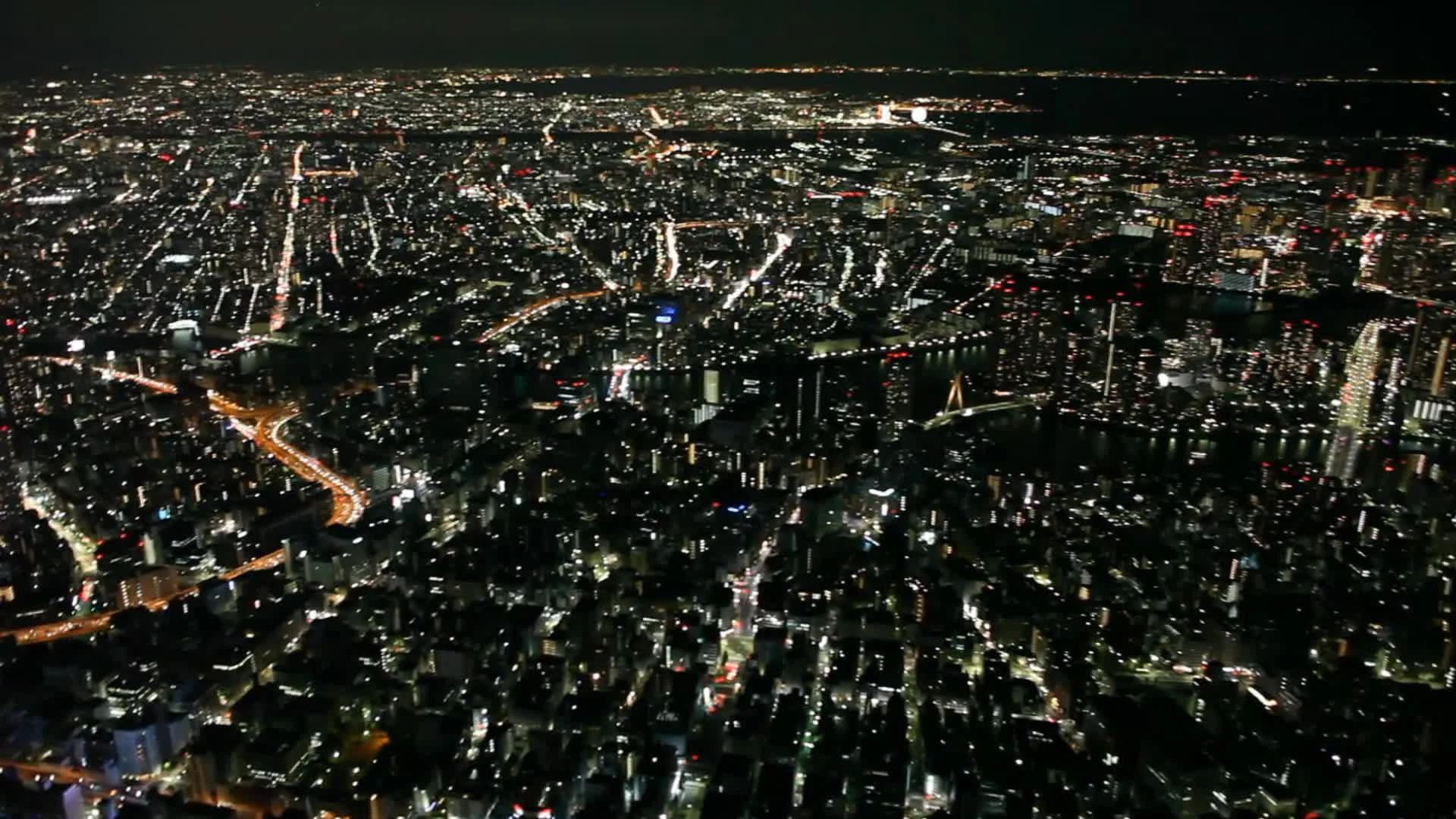 Tokyo Aerial Shot In The Night Stock Video Pond5