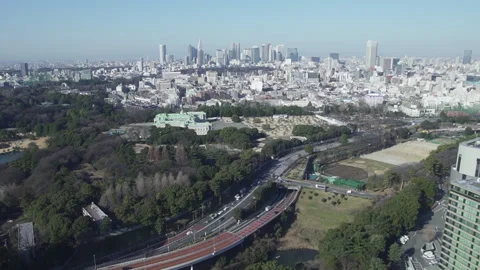 Tokyo aerial view Stock Footage 340556971