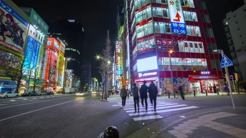 Tokyo Akihabara Timelapse Stock Footage 238963376