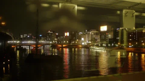 Tokyo Arakawa River Stock Footage 25605762
