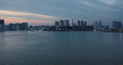 Tokyo bay in the evening Stock Footage 129168898