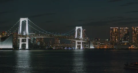 Tokyo bay in the evening Stock Footage 129171936