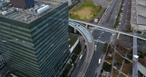 Tokyo - BigSite MonoRail  스톡 동영상 89088274