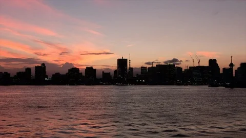 Tokyo Building At Sunset Stock-Footage 93135960