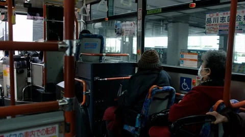 Tokyo Bus Commuter Stock Footage 103055128