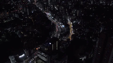 Tokyo Busy Street from Above Graded Stock Footage