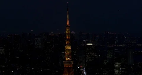 TOKYO CITY ABOVE LOOKING DOWN Video stock 93248059