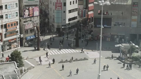 Tokyo City Bustle Stock Footage 51410941