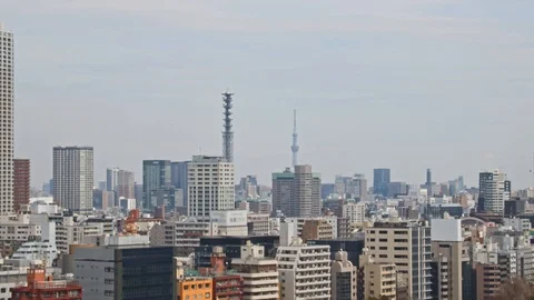 Tokyo City Landscape from Shinjuku Stock Footage
