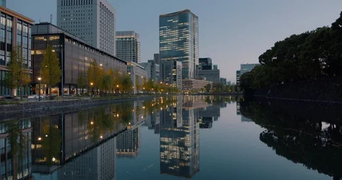Tokyo city at night Stock Footage 129179022