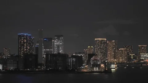 Tokyo Cityscape At Night Stock Footage 110851961
