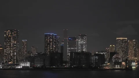 Tokyo Cityscape At Night Stock Footage 110853551