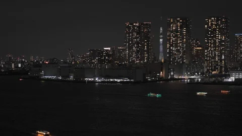 Tokyo Cityscape At Night Stock-Footage 110854487