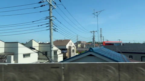 Tokyo cityscape seen from the train window Stock Footage 240807391