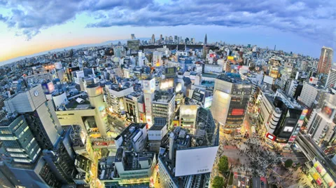 Tokyo Cityscape Time Lapse Video stock 32140886