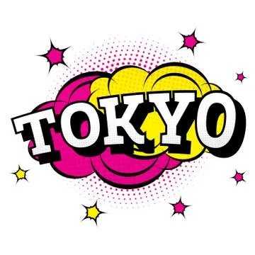 Tokyo. Comic Text in Pop Art Style. Stockillustratie