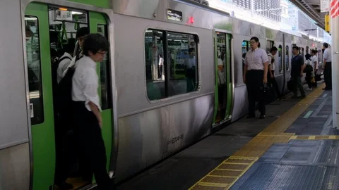 Tokyo Commuter Train Stock Footage 94472837