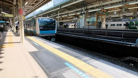 Tokyo Commuter Train Stock Footage 94474379