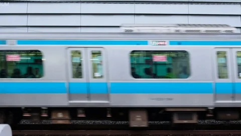 Tokyo Commuter Train Stock Footage 95210145