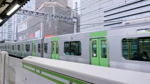 Tokyo Commuter Train Stock Footage 95210351