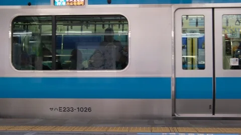 Tokyo Commuter Train Stock Footage 104983499
