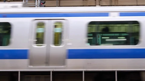 Tokyo Commuter Train Stock Footage 105088654