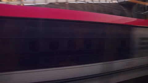 Tokyo Commuter Trains Passing Each Other in Japan, Afternoon Shot Stock Footage 324430679