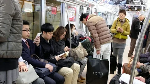 TOKYO COMMUTERS Stock Footage 84283829