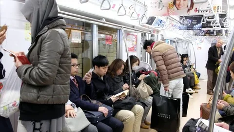 TOKYO COMMUTERS Stock Footage 84284026