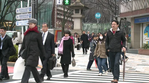 Tokyo Crossing Stock Footage 30802483