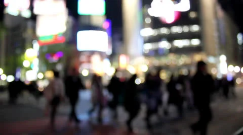 Tokyo crowds blur wide 動画素材 23081295