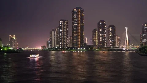 Tokyo at dark night Stock Footage 81887795