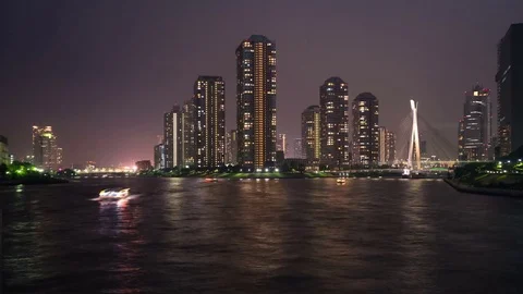 Tokyo at dark night Stock Footage 81887822