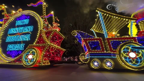 Tokyo Disney Electrical Parade Stock Footage 242404030