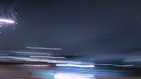 Tokyo Driving Hyper Lapse In Rainy Night Video stock 113065788
