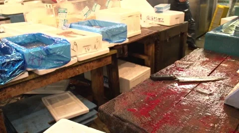 Tokyo Fish Market Stock Footage 46583448