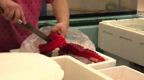 Tokyo Fish Market Stock Footage 46583473