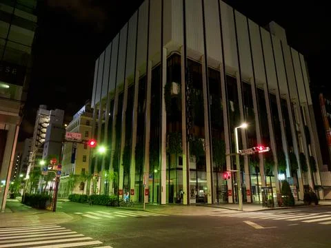 Tokyo Ginza Night View Stock Photos