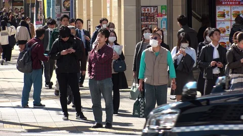 Tokyo, Japan : Crowd Of People At The St 