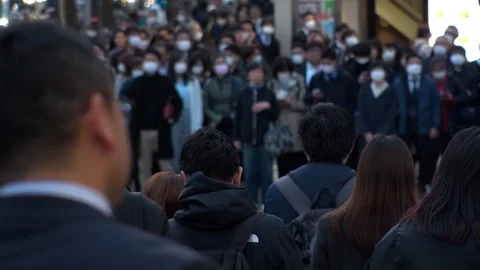 Tokyo, Japan : Crowd Of People At The St 