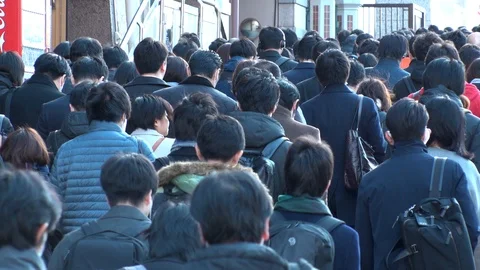 TOKYO, JAPAN : Crowd of people walking d... | Stock Video | Pond5