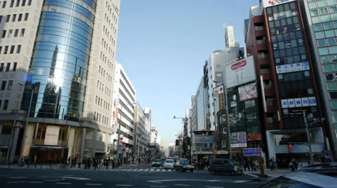 Tokyo Japan Intersection 2 Stock Footage 24866058