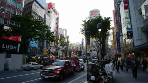 Tokyo Japan Intersection 3 Stock Footage 24866061