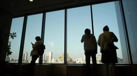 Tokyo Japan Looking Out Window 2 Stock Footage 24868331