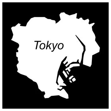 Tokyo Japan map icon Stock Illustration