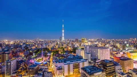 Tokyo, Japan skyline Stock Footage