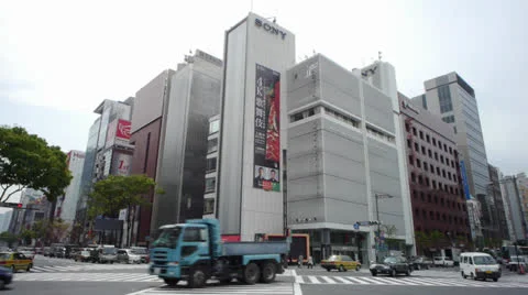 Tokyo Japan Sony Building Stock Footage 24867775
