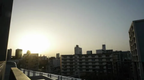 Tokyo Japan Sunset From Sky Tree Roof Stock Footage 24885503